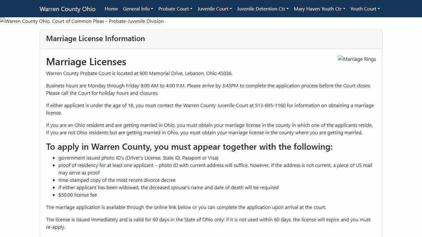 Court of Common Pleas Probate Juvenile Division